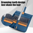 thumbnail image 4 of 180° Rotatable Broom and Dustpan Set with Self-Cleaning Teeth - Standing Storage Buckle Lightweight Plastic Construction for Home, Blue, JKODE, 4 of 8