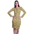 thumbnail image 1 of Moomaya Womens Full Sleeve Printed Midi Length Printed Bodycon Dress, 1 of 6