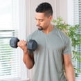 thumbnail image 5 of GoZone Rubber-Coated Hex Dumbbell – Black/Chrome, 5 of 5