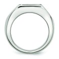 thumbnail image 2 of Bague Chevalière en Acier Inoxydable Brossé et Poli avec Bande Dorée 14K Taille 11, 2 of 7