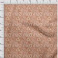thumbnail image 4 of oneOone Cotton Jersey Light Brown Fabric Abstracts Craft Projects Decor Fabric Printed By The Yard 58 Inch Wide, 4 of 5