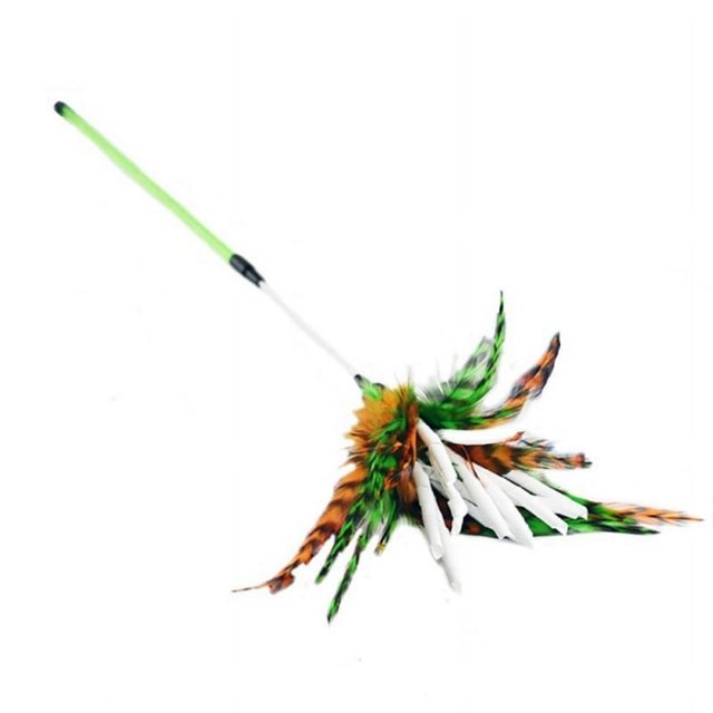 Big Clearance! Cat /Dog Toys - Cat Teaser Toys - Include Cat Wand and Natural Feather Refills