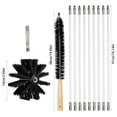 thumbnail image 3 of Dryer Vent Cleaning Brush Kit | 410mm Flexible Nylon Rods Set | Rotary Chimney Duct Cleaner | Industrial Home Kitchen Utility | Adjustable Length | 9 Pieces, 3 of 6