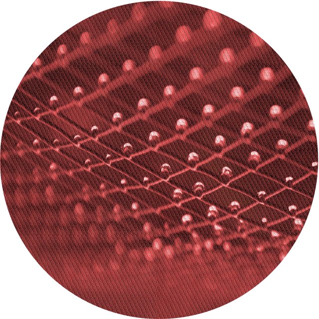 Ahgly Company Tapis Rond Lavable en Machine Intérieur Transitionnel Rouge Canneberge, 4 Pieds Rond