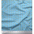 thumbnail image 1 of Soimoi Rayon Crepe Fabric French Horn Musical Instrument Print Fabric by The Yard 46 Inch Wide, 1 of 3