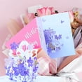 thumbnail image 4 of TIELUTT Color Printing Cherry Flower Three Greeting Card Hollow Paper Carving Blank Envelopes Friendship Cards for Kids 4x6 Note Cards Blank Thank You for Your Purchase Cards for Wedding Shower Wrapp, 4 of 4