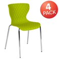 thumbnail image 4 of 4 Pk. Lowell Contemporary Design Citrus Green Plastic Stack Chair, 4 of 9