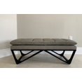 thumbnail image 1 of SEAT4U Coussin d'Oreiller Rembourré en Cuir PU Gris 48 Pouces Hendraheim Ottoman Banc, 1 of 8