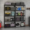 thumbnail image 4 of Costway 4 PCS 5-Tier Heavy Duty Storage Shelf Storage Utility Rack Shelf with Anti-tipping Device Black, 4 of 10