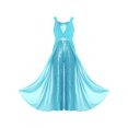 thumbnail image 3 of TiaoBug Combinaison à Sequins pour Filles Combinaisons Sans Manches Robe Maxi en Chiffon Combinaisons pour 7-14 Ans Bleu 10, 3 of 6