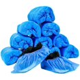 thumbnail image 1 of 100 Pack (50 Pairs) Disposable Plastic Shoe Covers & Boot Covers Waterproof Non-slip, 1 of 5