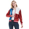 thumbnail image 4 of Veste à Paillettes pour Femmes à Manches Longues avec Fermeture Éclair Frontale et Poignets Côtelés, 4 of 5