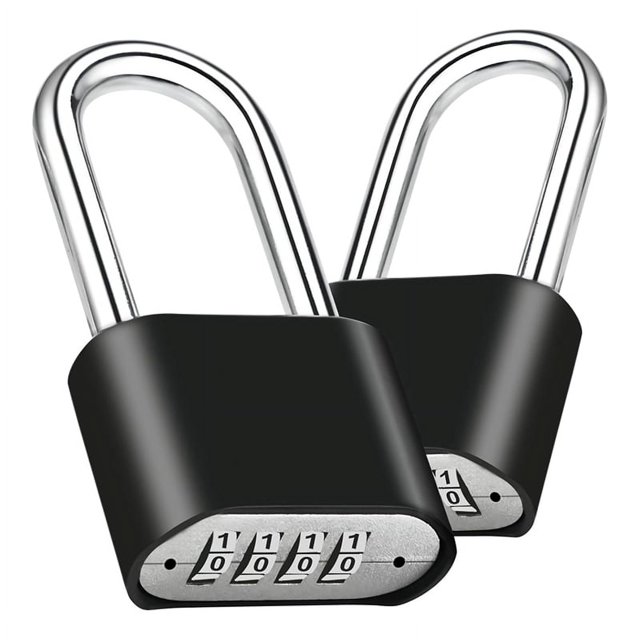 2 Pcs Cadenas à Combinaison, Cadenas à Combinaison Robuste à 4 Chiffres, Cadenas à Combinaison pour Extérieur, Serrures de Portail Imperméables pour Clôture
