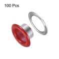 thumbnail image 3 of Unique Bargains 100PCS Grommets Eyelets 3/10 Inch (8mm) ID Hole Metal Self Backing Eyelet with Washers for Leather Red, 3 of 7