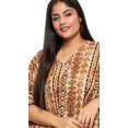 thumbnail image 2 of Oussum Robe Kaftan Longue Tribale Brun Pâle en Polyester Grande Taille pour Femmes, 2 of 7