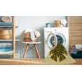 thumbnail image 2 of Ahgly Company Tapis d'Intérieur Lavable en Machine Carré Transitionnel Chrome Or Jaune, 5 Pieds Carré, 2 of 7