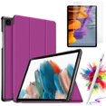 thumbnail image 1 of Folio CaseWith Screen Protector With Stylus Pen for Samsung Galaxy Tab S10 Ultra/Tab S9 Ultra/Tab S8 Ultra 14.6-Inch Case Slim Stand Protective Tablet Cover - Purple1, 1 of 5