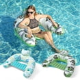 thumbnail image 1 of Inflatable Pool Float Lounge Water Hammock Floats With Cup Holder, Summer Swimming Pool Toys For Adults, 1 of 5
