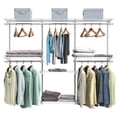 thumbnail image 3 of Patiojoy Wall Mounted Custom Closet Adjustable Hanging Storage Organizer Rack, 3 of 5