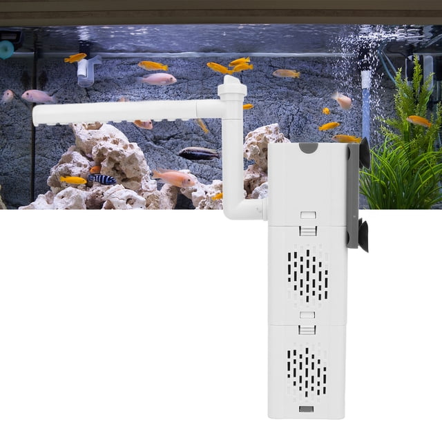 Fish Filters, 6W Adjustable Oxygen Boosting Internal Recycle Biochemical Filter For Freshwater And Saltwater Plants
