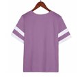 thumbnail image 3 of Chandails à Manches Courtes pour Femmes T-Shirts Surdimensionnés pour Femmes T-Shirts Amples Demi-Manches Col Rond Hauts Color Block Tuniques T-Shirts Surdimensionnés pour Femmes Hauts à Demi-Manches pour Femmes, 3 of 6