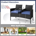 thumbnail image 3 of Costway Causeuse de Patio avec Table Intégrée Coussins Doux et Dessus de Table en Verre Trempé, 3 of 10