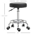 thumbnail image 3 of Adjustable Swivel Salon Stool Hydraulic Rolling Tattoo Chair Black, 3 of 10