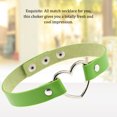 thumbnail image 2 of Collier Coloré Style Japonais Accessoire d'Halloween pour Femmes Chaîne Simple en Cuir Ras du Cou Chaîne Réglable Cœur Étincelant Ras du Cou Vert, 2 of 8