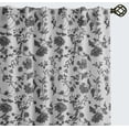 thumbnail image 1 of Vargottam 84 Inch Rod Pocket/Back Tab Cotton Curtains for Windows and Doors - Light Filtering Cotton - Light Filtering Drapes For Doors - Set of 2 Panels, 52"x84" - Floral Vine Print (Gray), 1 of 8