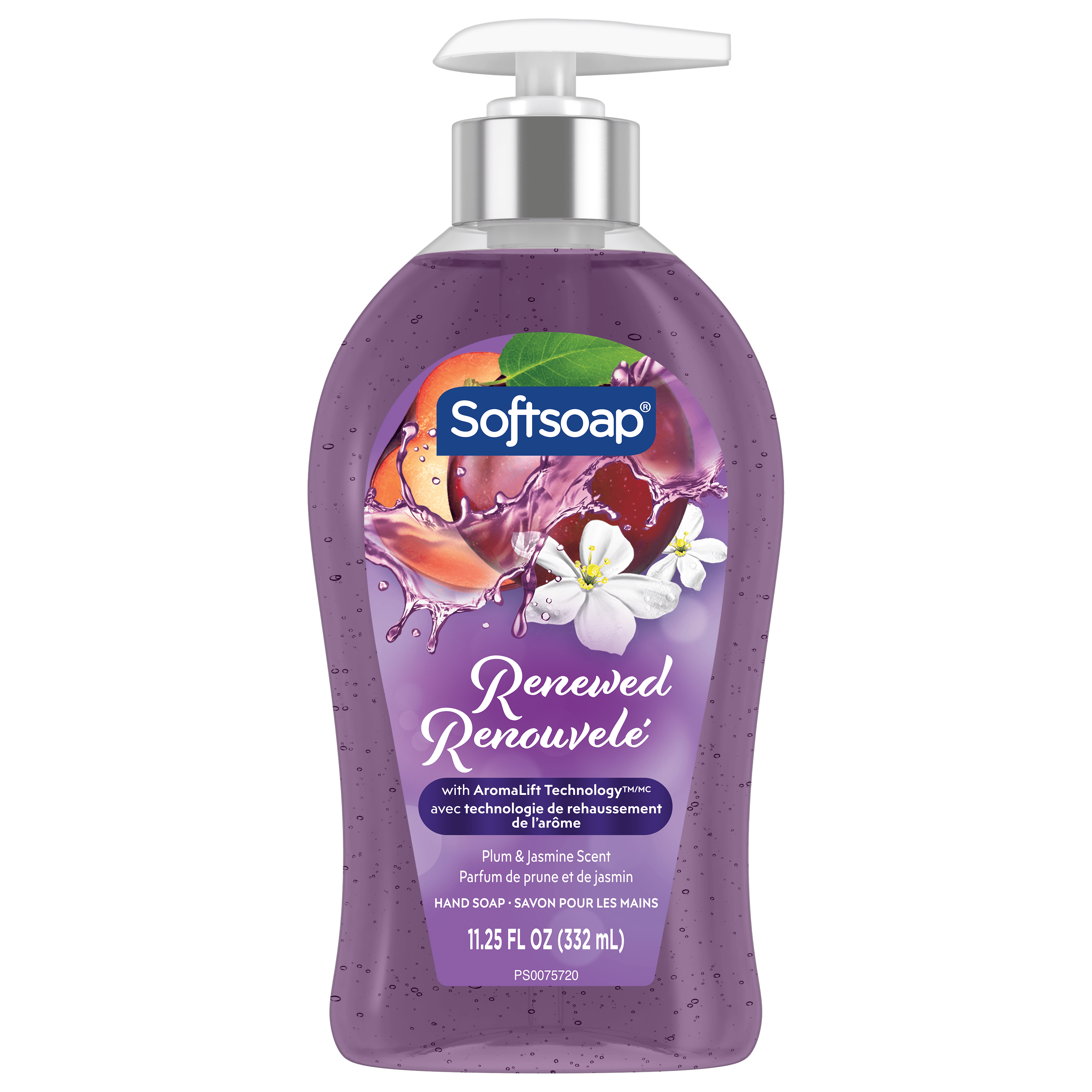 Softsoap Savon Liquide pour les Mains Renewed, sans Parabène, Parfum Prune et Jasmin, 332 mL