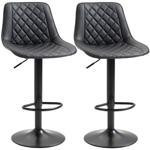 HOMCOM Bar Ensemble de tabourets 2, Tabourets pivotants réglables de comptoir en hauteur