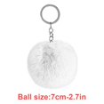 thumbnail image 2 of pitrice Fuzzy Ball Keychain Supple Comfortable Lovely Key Rings Adorable Practical Key Chains Women for Children Adults Elderly Students White 7cm, 2 of 7