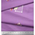 thumbnail image 3 of Soimoi Velvet Fabric Square & Floral Artistic Print Fabric by The Yard 58 Inch Wide, 3 of 4