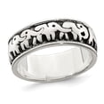 thumbnail image 1 of Ladies Antiqued Elephants Ring in Sterling Silver, 1 of 4