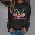 thumbnail image 4 of Chandail en Molleton de Noël pour Femmes 2023 Imprimé de Noël à Manches Longues et Col Rond en Liquidation, 4 of 5