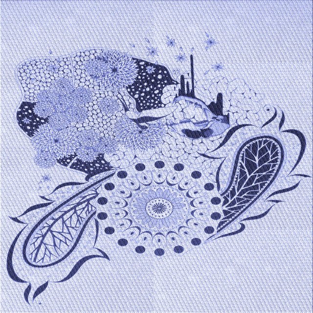 Ahgly Company Machine Washable Indoor Square Transitional Lavender Blue Area Rugs, 8' Square