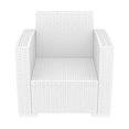 thumbnail image 2 of Siesta ISP831-WH Monaco Chaise Club de Patio en Résine Blanche avec Coussin, 2 of 11
