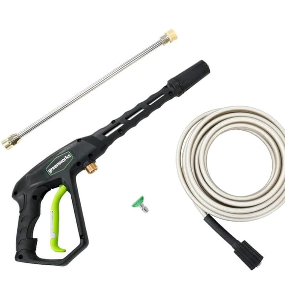 GreenWorks Trousse de Pistolet en Métal pour Laveuse à Pression, Argent