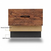Modern Brown LED TV Stand Dresser with 8 Deep Fabric Drawers - Steel Frame & Particle Board Top - Fits 65-75 Inch TVs - Entertainment Storage Cabinet for Bedroom & Living Room - Sturdy, Easy Assembly