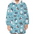 thumbnail image 1 of Fortune Matching Family Wearable Blanket Oversized Hoodies Pullover Christmas Pajama, 1 of 9