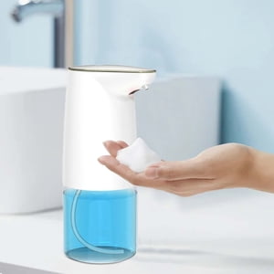 Dvkptbk Distributeur de savon Distributeur automatique de savon Dispensateur de savon sans touche 17Oz/500Ml avec distributeur de savon à main liquide à capteur infrarouge pour salle de bains