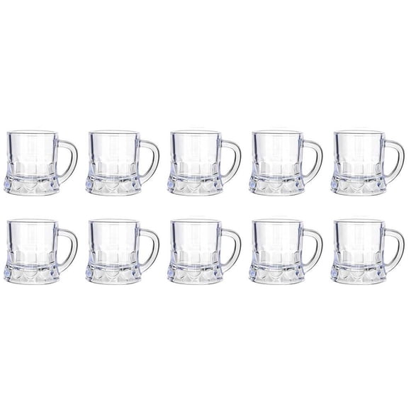 10x Mini Beer Mugs Shot Glasses Beer Glasses Plastic Tasting Beer Shot