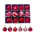 thumbnail image 1 of AMERTEER Rouge PVC Mini Boules Suspendues Petites Boules de Noël Ornements 12 Comte, 1 of 9