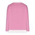 thumbnail image 5 of Timegard Hauts pour Femmes à Épaules Tombantes, Col Ras du Cou, Chandail Ample, Hauts d'Automne Décontractés à Manches Longues, Blouse Confortable, 5 of 5