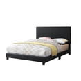 thumbnail image 2 of Karyn Modern Upholstered Platform Bed with Adjustable Headboard, Faux Leather, Black, Double, 2 of 2