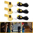 thumbnail image 2 of Stainless Steel Gold Metal Whistle for Referee Outdoor Sports Training Calls, 2 of 4