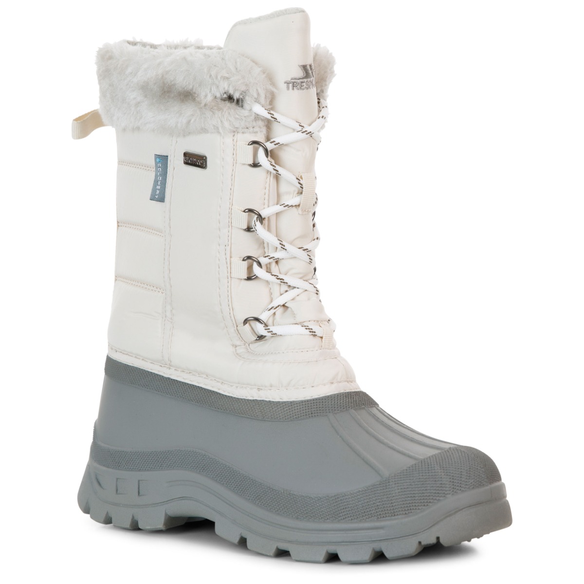 Trespass Womens Snow Boots Stavra II - Insulated Warm Fleece Lined, Waterproof Rubber Shell, Water Resistant Textile Upper, Synthetic Fur Trim