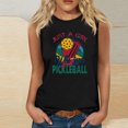 thumbnail image 2 of Débardeur pour Femmes Mode Décontractée Blouses Imprimées Baseball Col Rond T-Shirt Sans Manches, 2 of 4