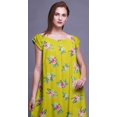 thumbnail image 3 of Bimba Printed Long Maxi Dress For Women Rayon Sleepwear Short Sleeve Nightgown, 3 of 4