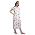 thumbnail image 3 of Moomaya Chemise de Nuit d'Allaitement à Col Rond Imprimé pour Femmes en Coton, 3 of 6
